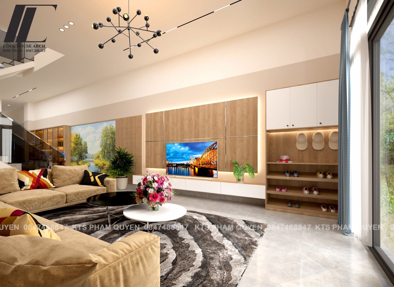 Không gian phòng khách Linh’s House 