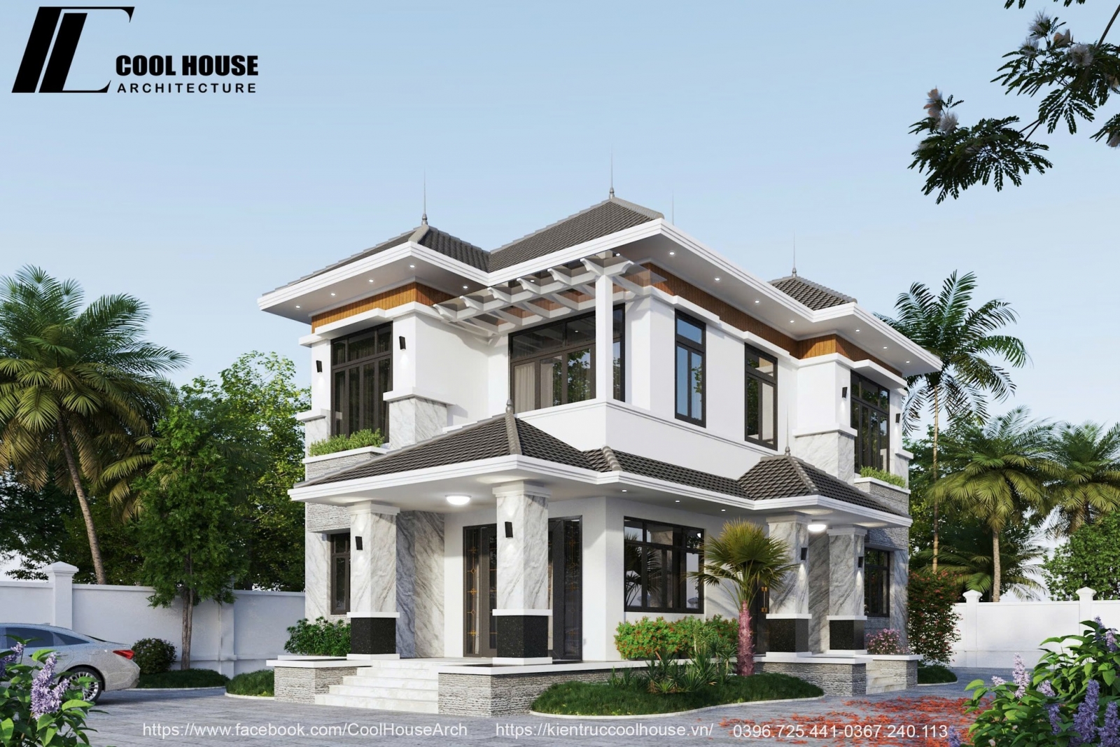 Toàn cảnh biệt thự mái Nhật 2 tầng hiện đại tại Lệ Thủy – Cool House