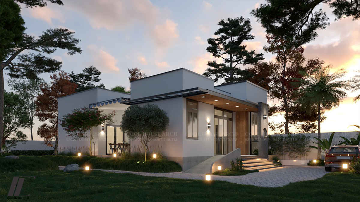 Nhà cấp 4 hiện đại sân vườn tại Điện Bàn, Quảng Nam