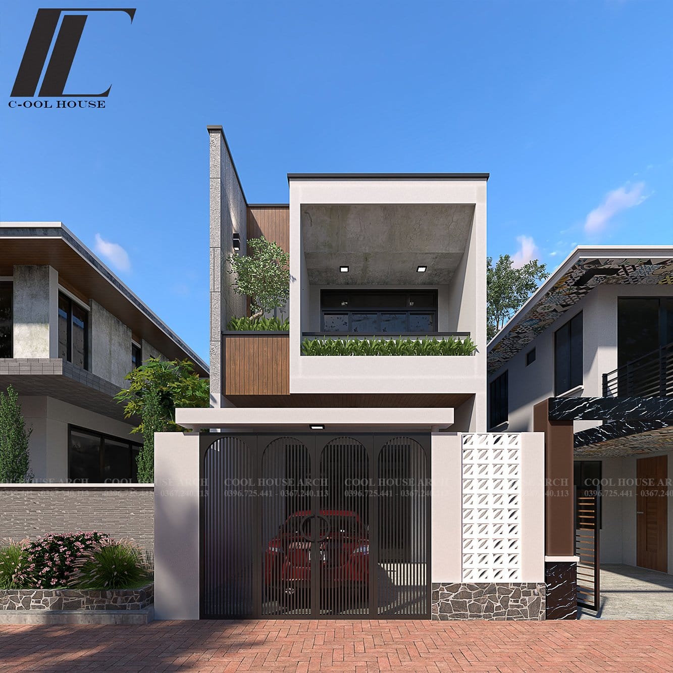 Mặt tiền nhà phố 2 tầng hiện đại Lai’s House tại Quảng Nam