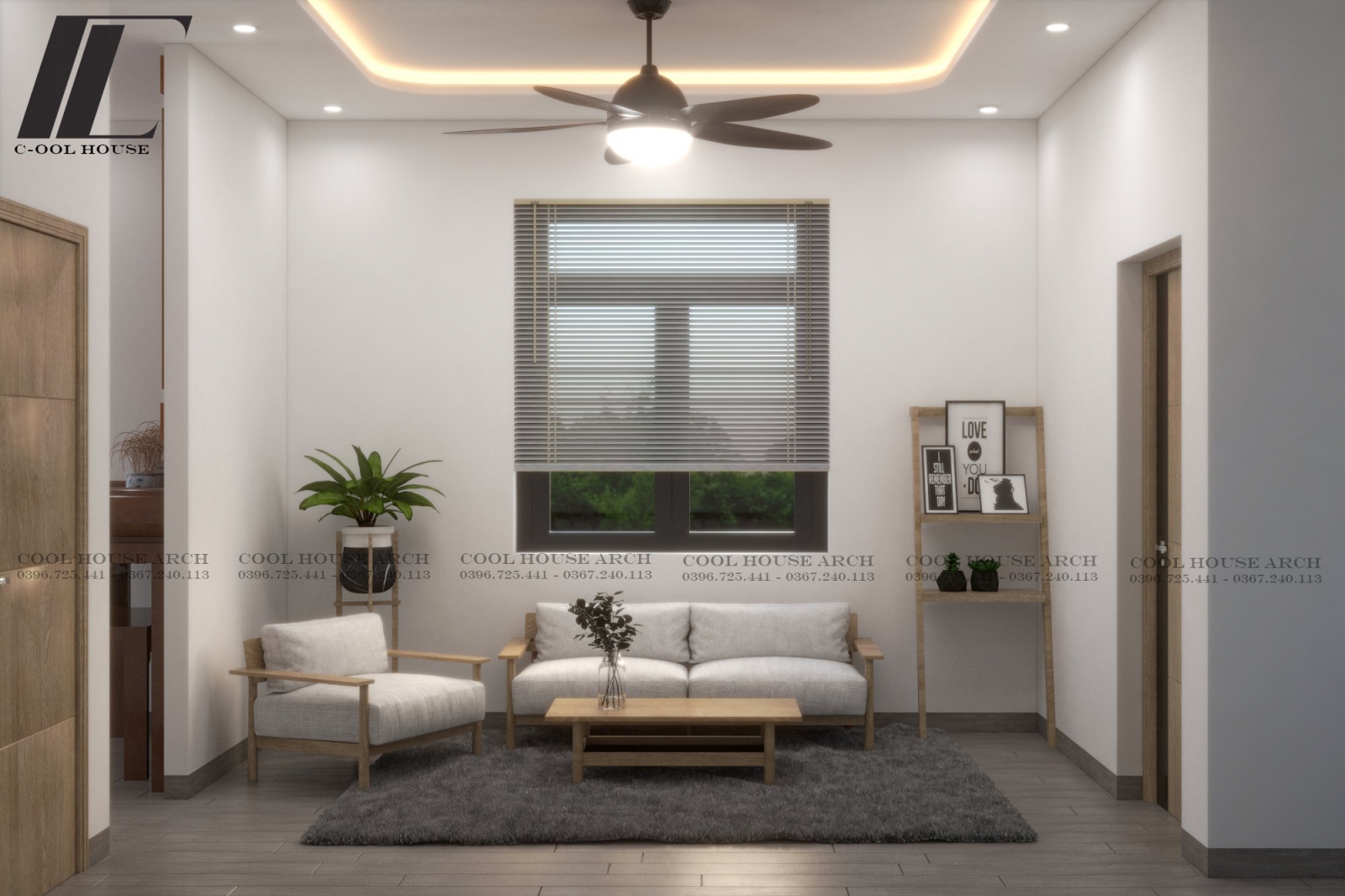 Phòng sinh hoạt chung H’s House với thiết kế ấm cúng, nơi các thành viên cùng quây quần