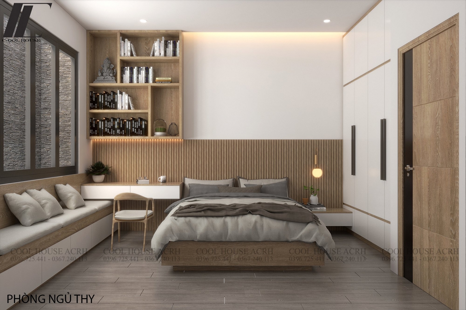 Không gian nội thất phòng ngủ con gái