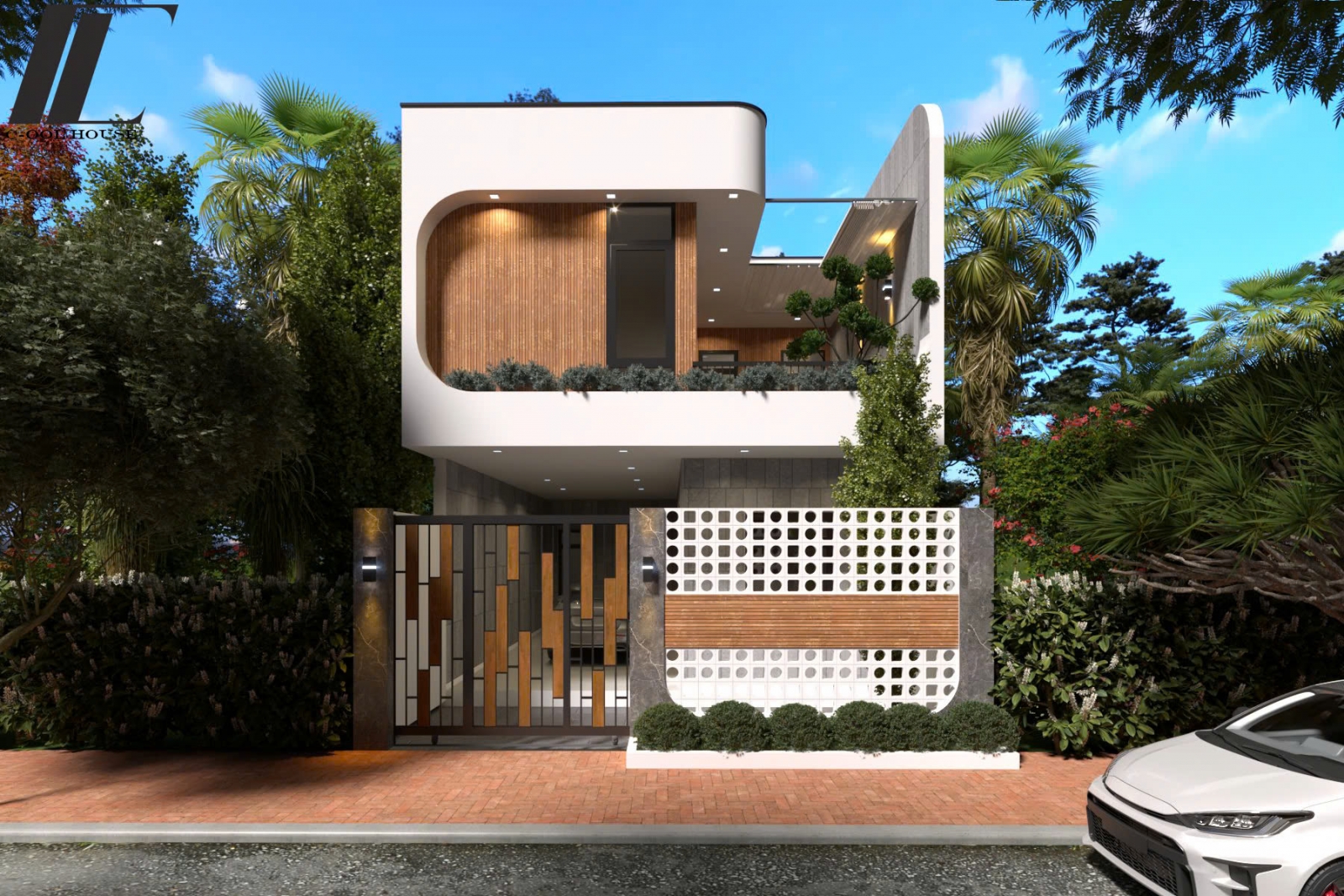 Mặt tiền nhà phố hiện đại tối giản tại Đà Nẵng