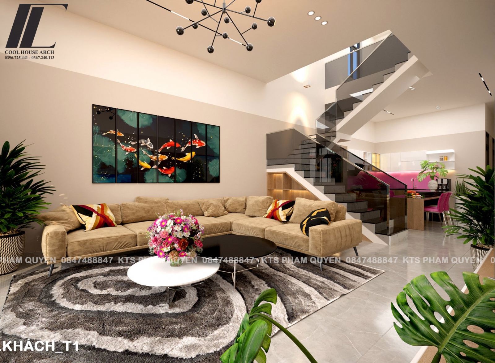 Không gian phòng khách Linh’s House 1