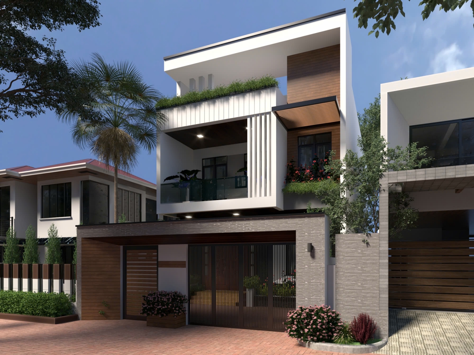 Góc phối cảnh tổng thể biệt thự