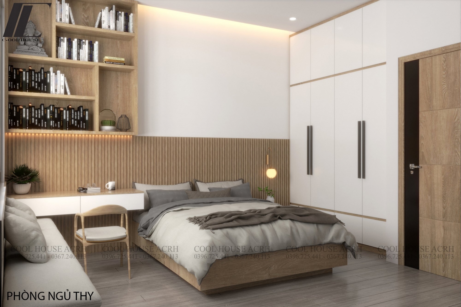 Không gian nội thất phòng ngủ con gái