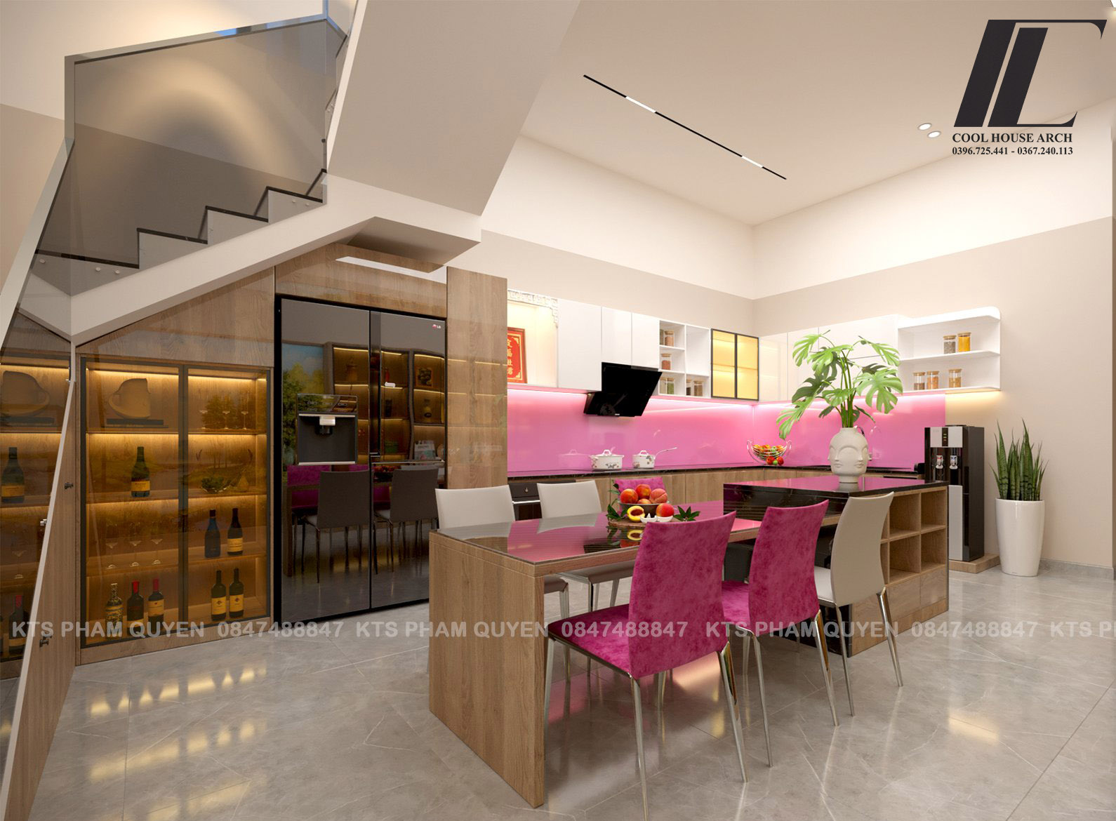 Không gian bếp và bàn ăn Linh’s House