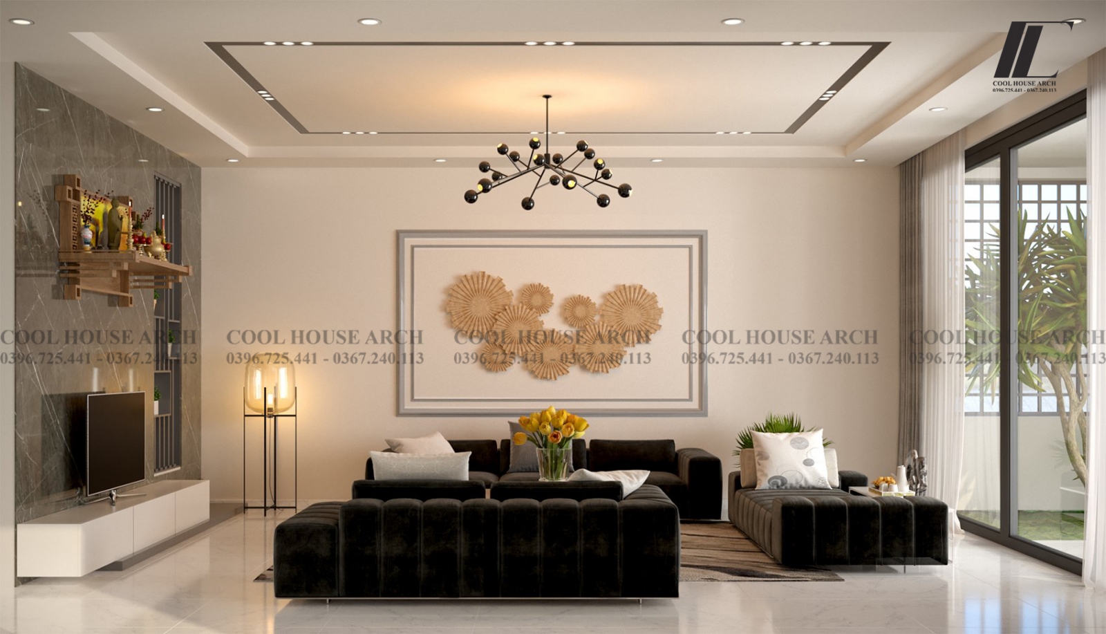 Nội Thất phòng khách biệt thự do Cool House thiết kế