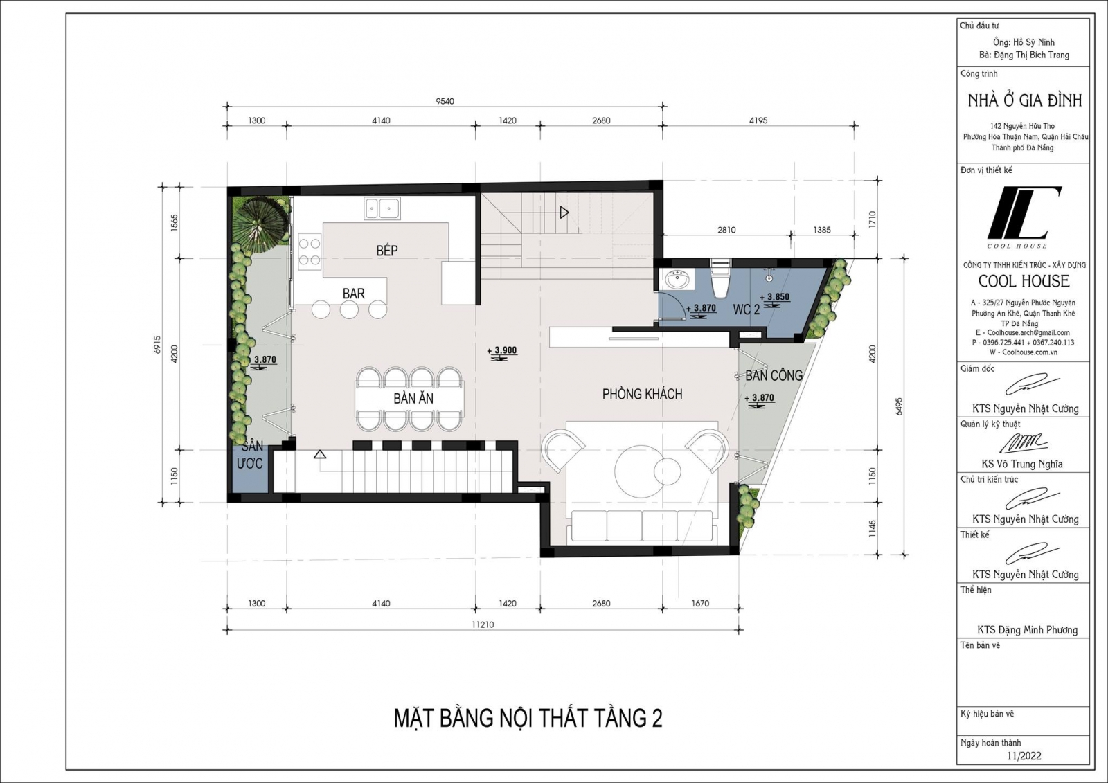 Bản vẽ công năng tầng 2