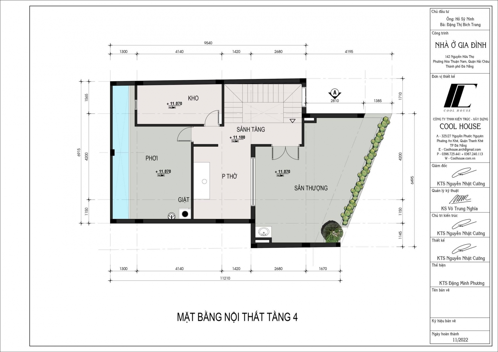 Bản vẽ công năng tầng 4